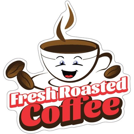 SIGNMISSION Fresh Roasted CoffeeConcession Stand Food Truck Sticker, 8" x 4.5", D-DC-8 Fresh Roasted Coffee19 D-DC-8 Fresh Roasted Coffee19